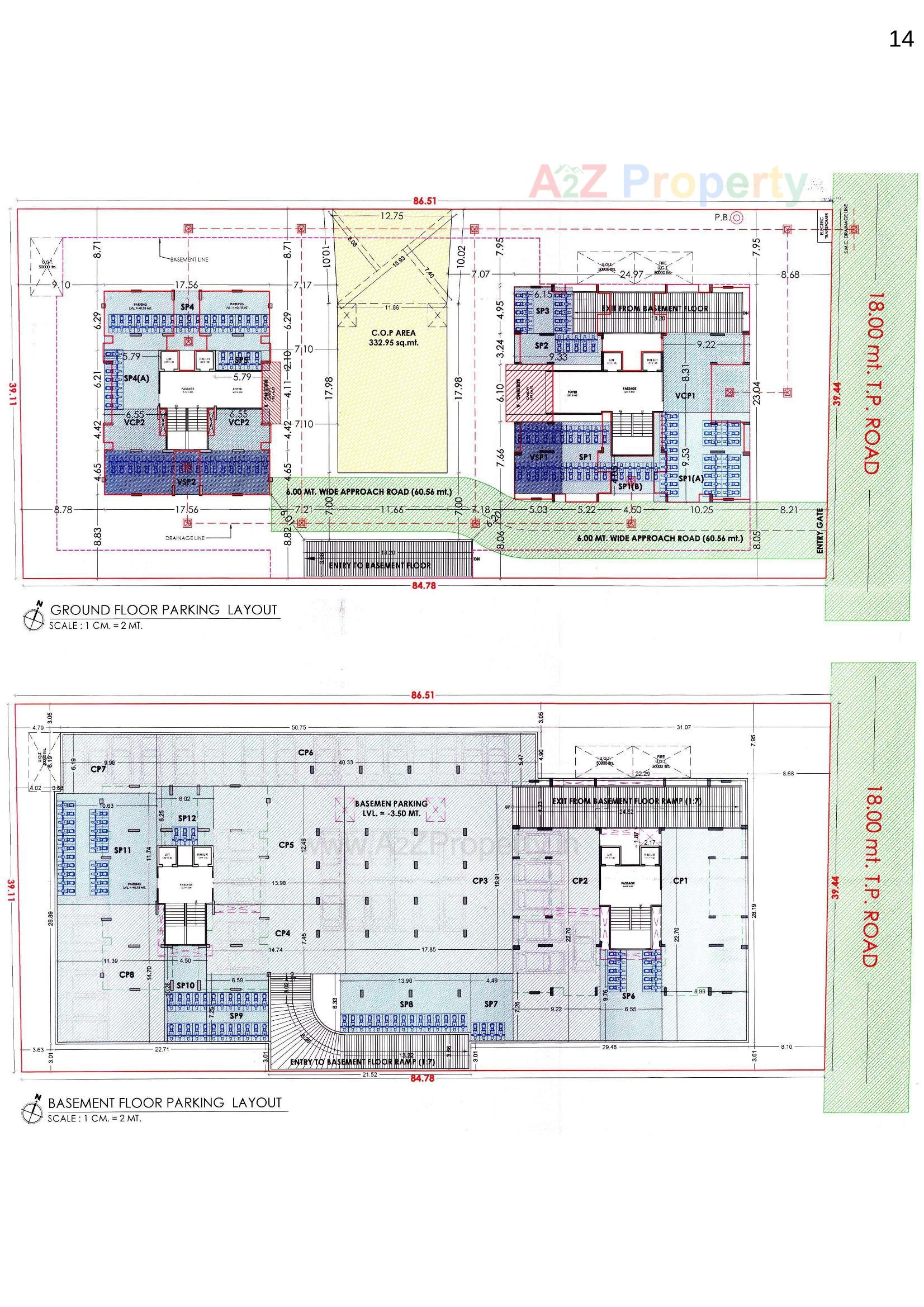 Layout of real estate project Sky Homes located at Ved, Surat, Gujarat