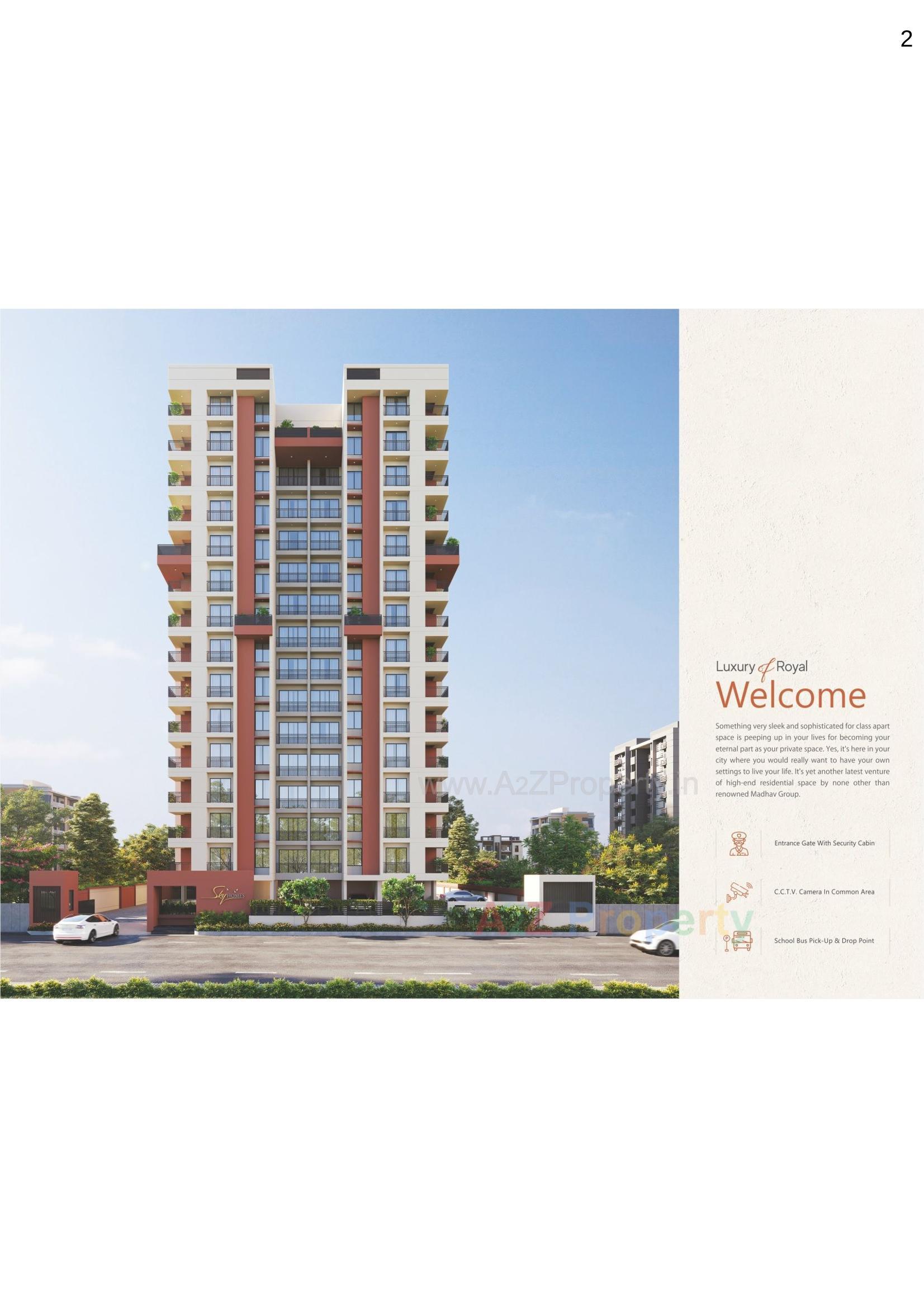 3D Elevation of real estate project Sky Homes located at Ved, Surat, Gujarat