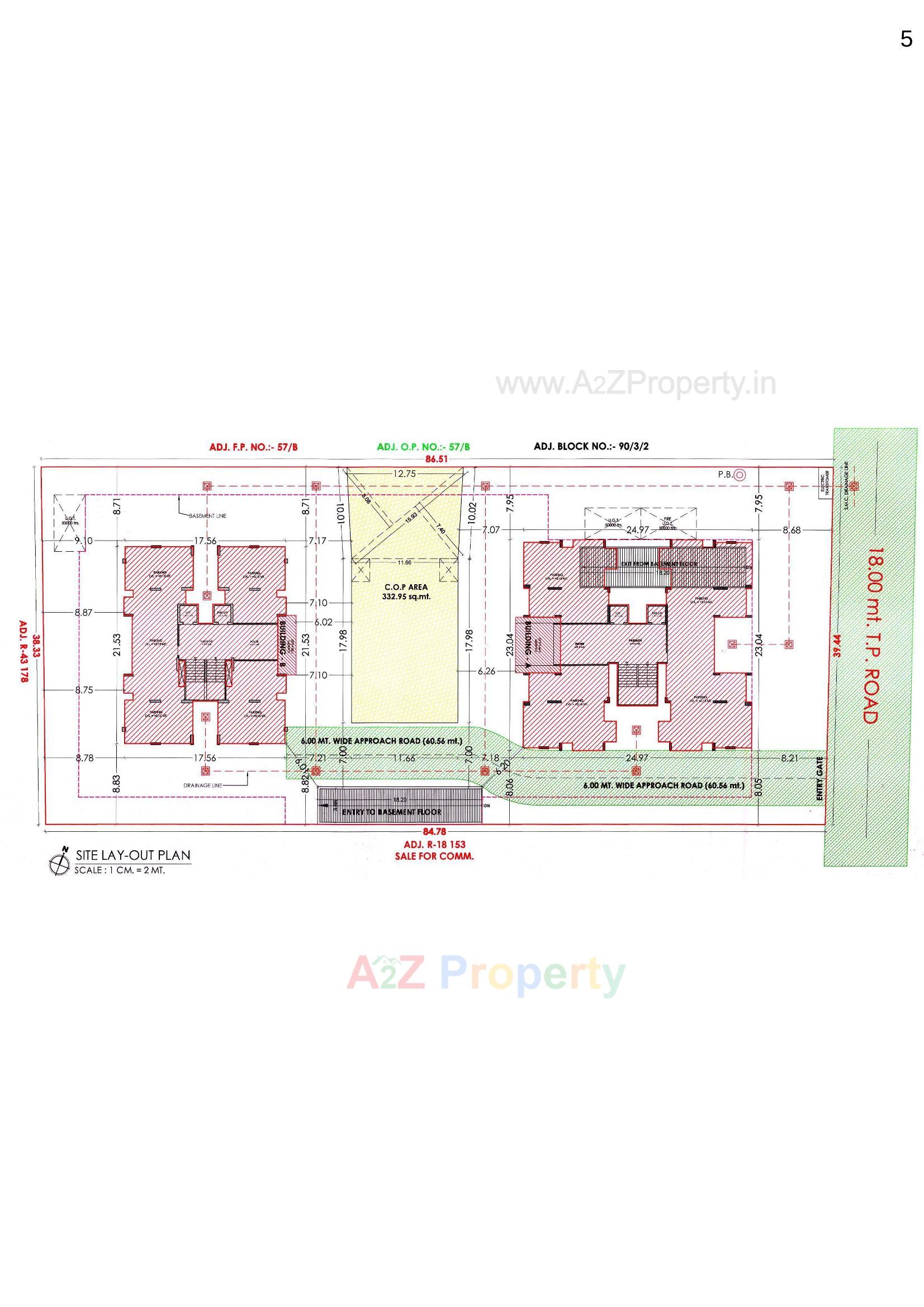 Layout of real estate project Sky Homes located at Ved, Surat, Gujarat