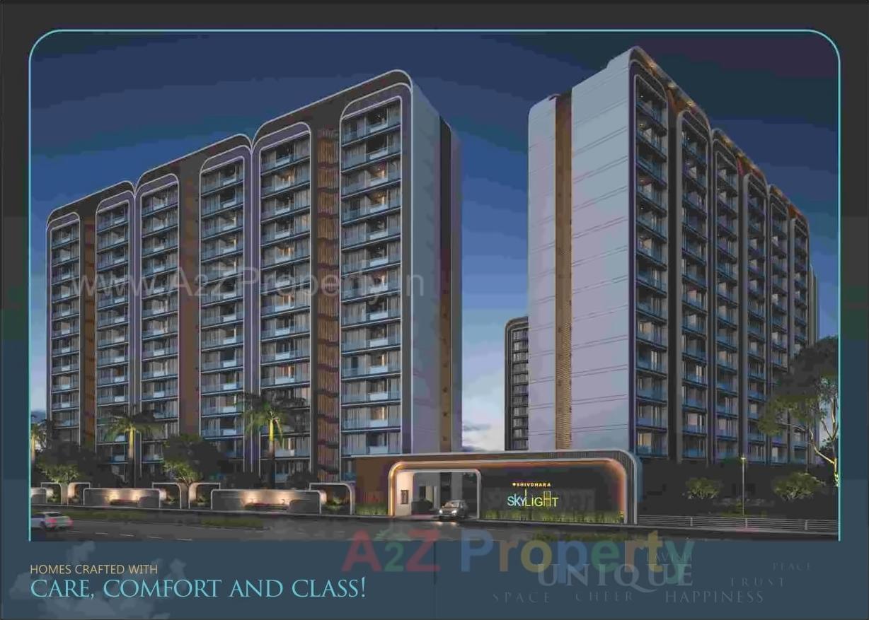 3D Elevation of real estate project Sky Light located at Sarthana, Surat, Gujarat