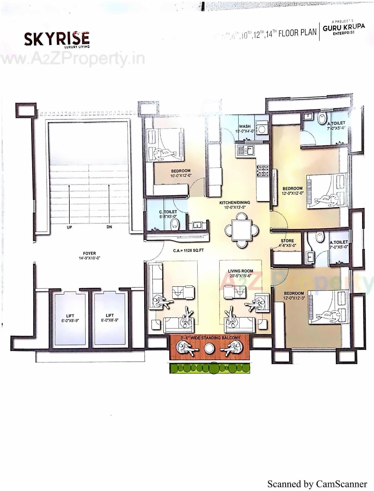 Layout of real estate project Sky Rise located at Varachha, Surat, Gujarat