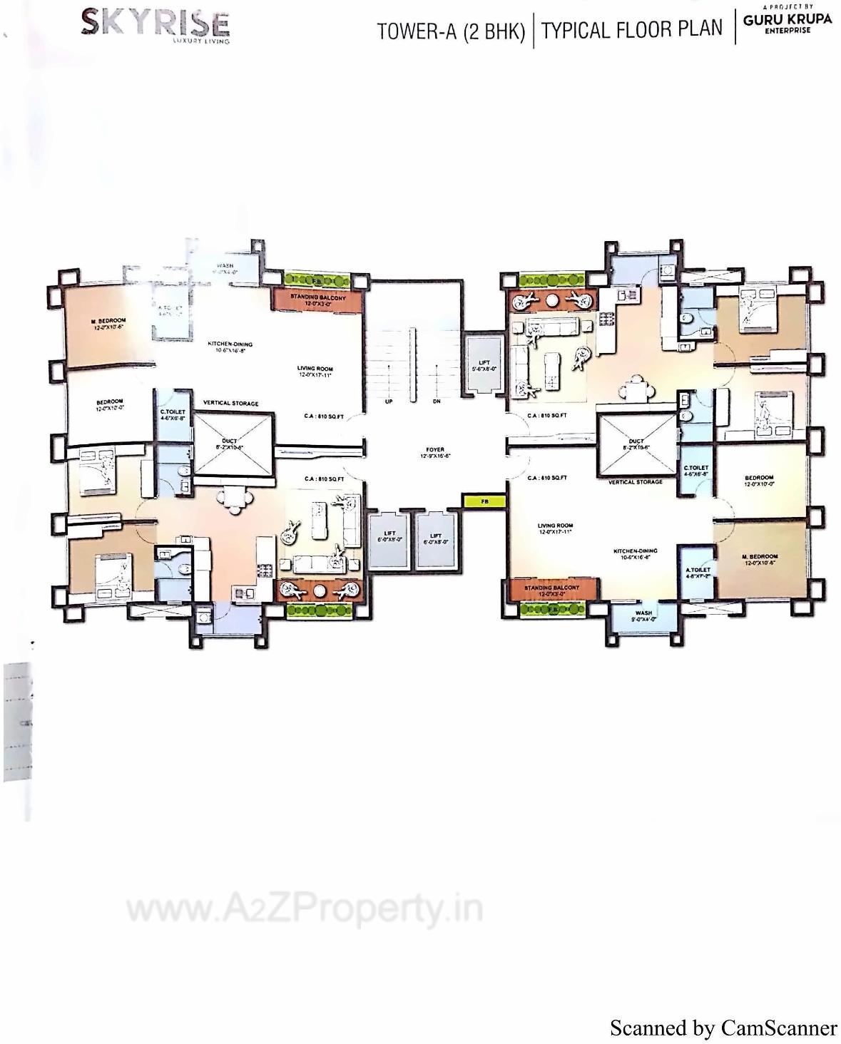 Layout of real estate project Sky Rise located at Varachha, Surat, Gujarat