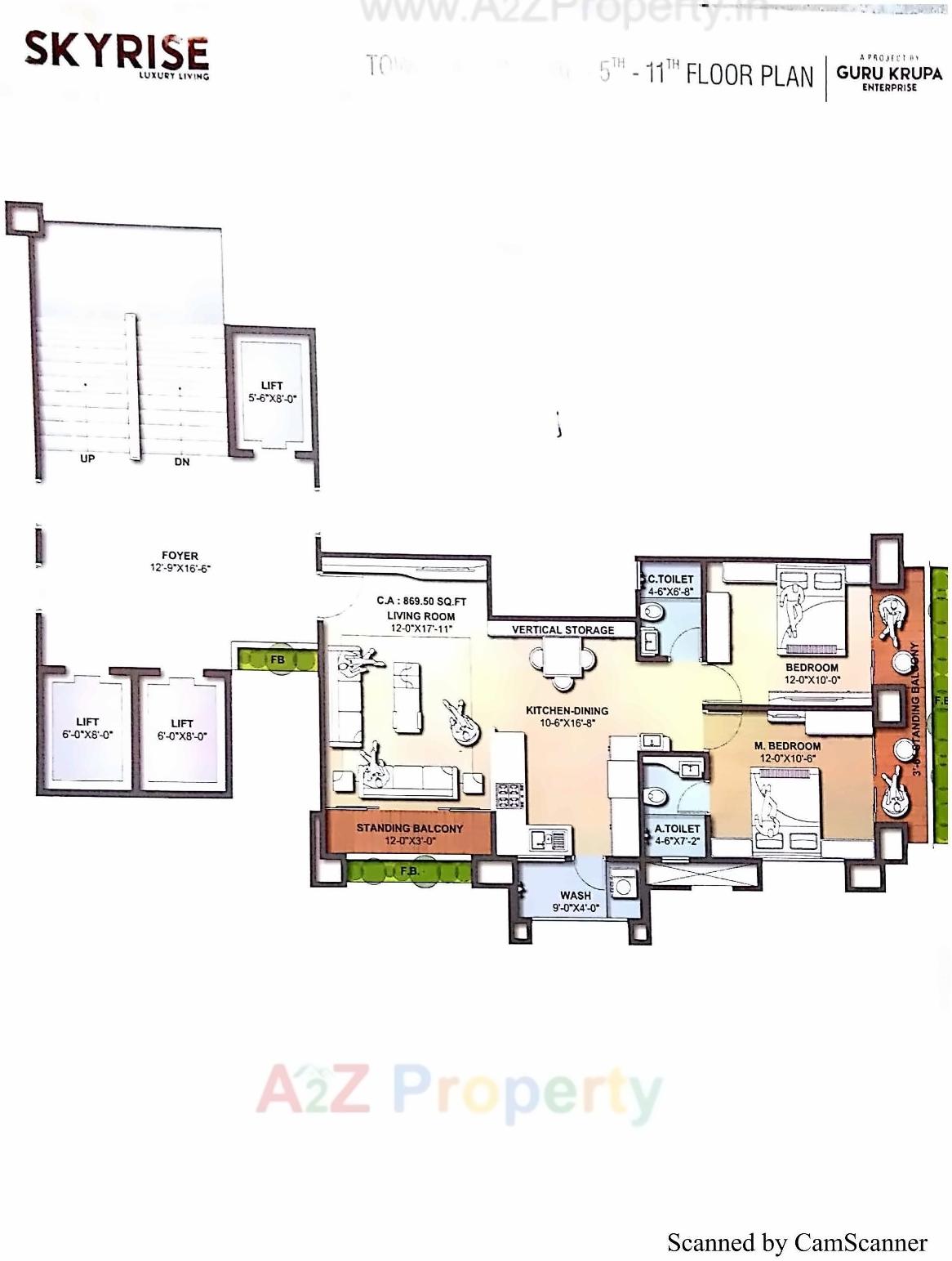 Layout of real estate project Sky Rise located at Varachha, Surat, Gujarat