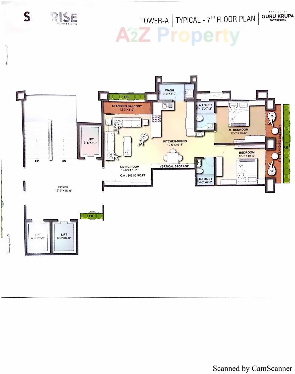 Layout of real estate project Sky Rise located at Varachha, Surat, Gujarat