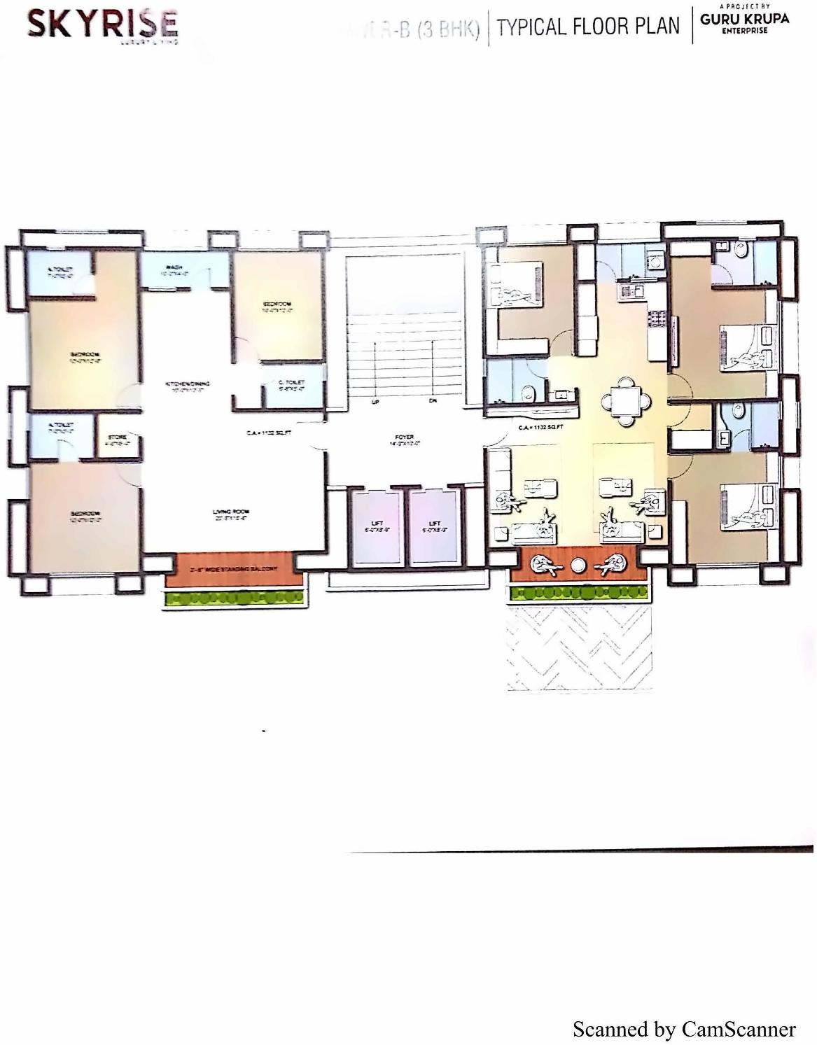 Layout of real estate project Sky Rise located at Varachha, Surat, Gujarat