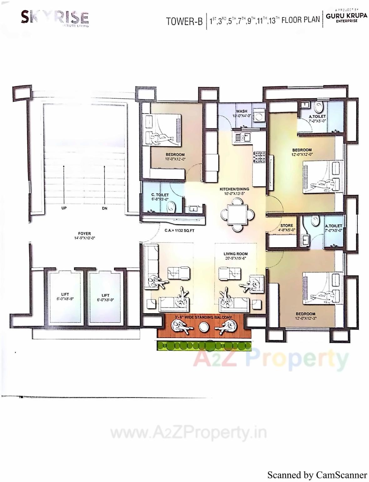 Layout of real estate project Sky Rise located at Varachha, Surat, Gujarat