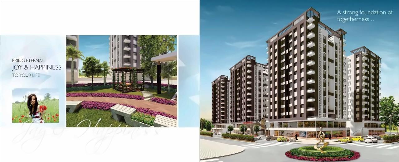 3D Elevation of real estate project Sky View Heights located at Parvat, Surat, Gujarat