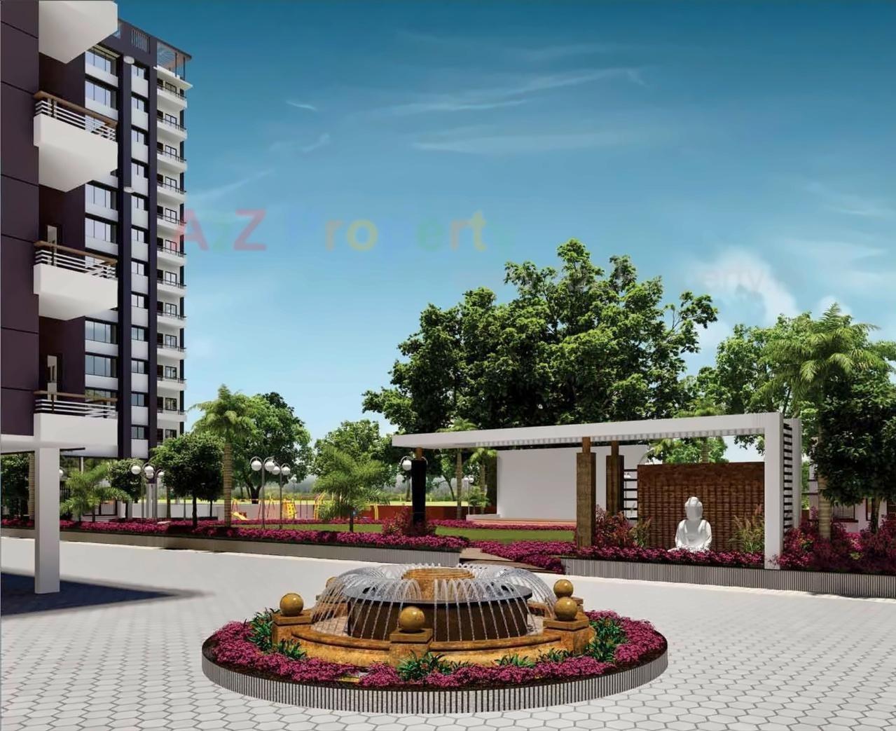3D Elevation of real estate project Sky View Heights located at Parvat, Surat, Gujarat