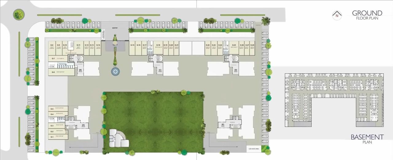 Layout of real estate project Sky View Heights located at Parvat, Surat, Gujarat