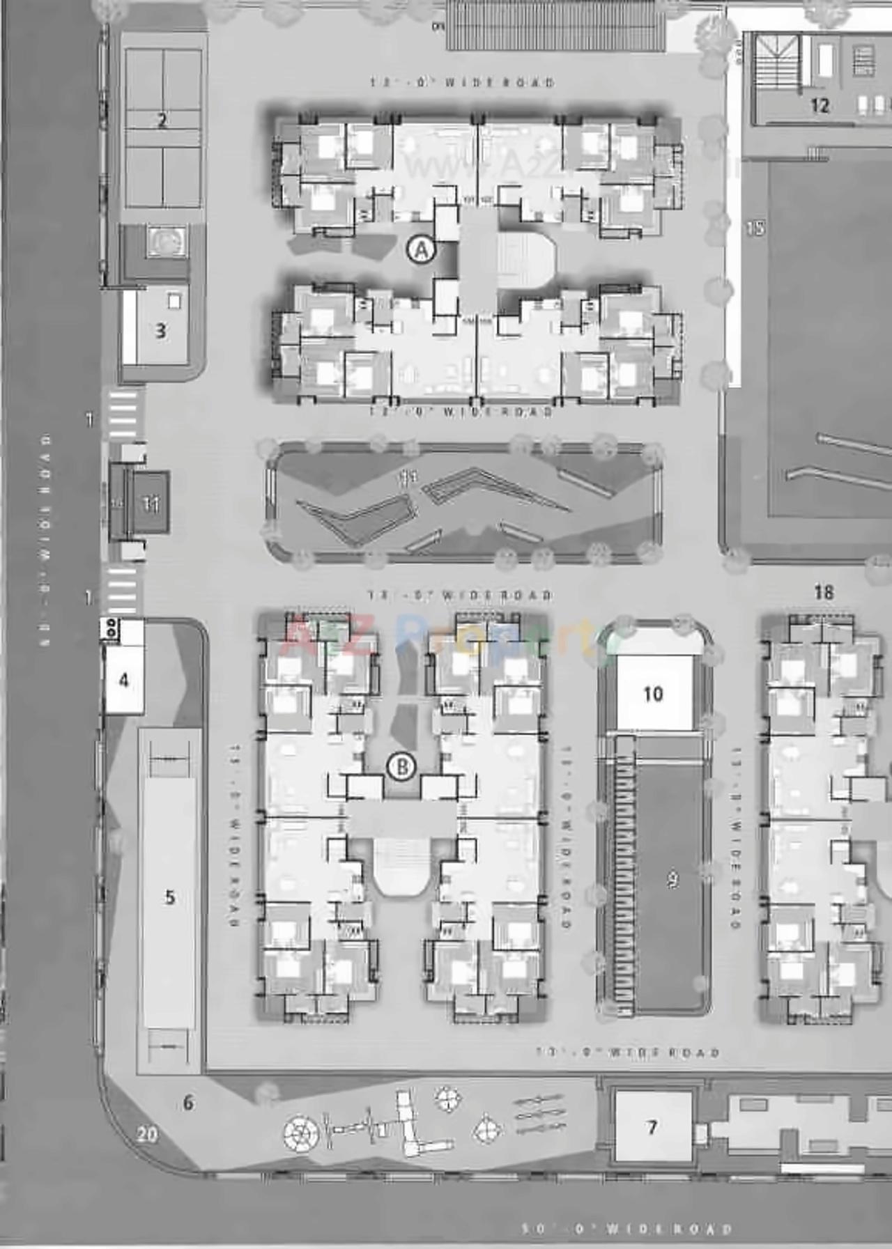 Layout of real estate project Sky Walk located at Kosad, Surat, Gujarat
