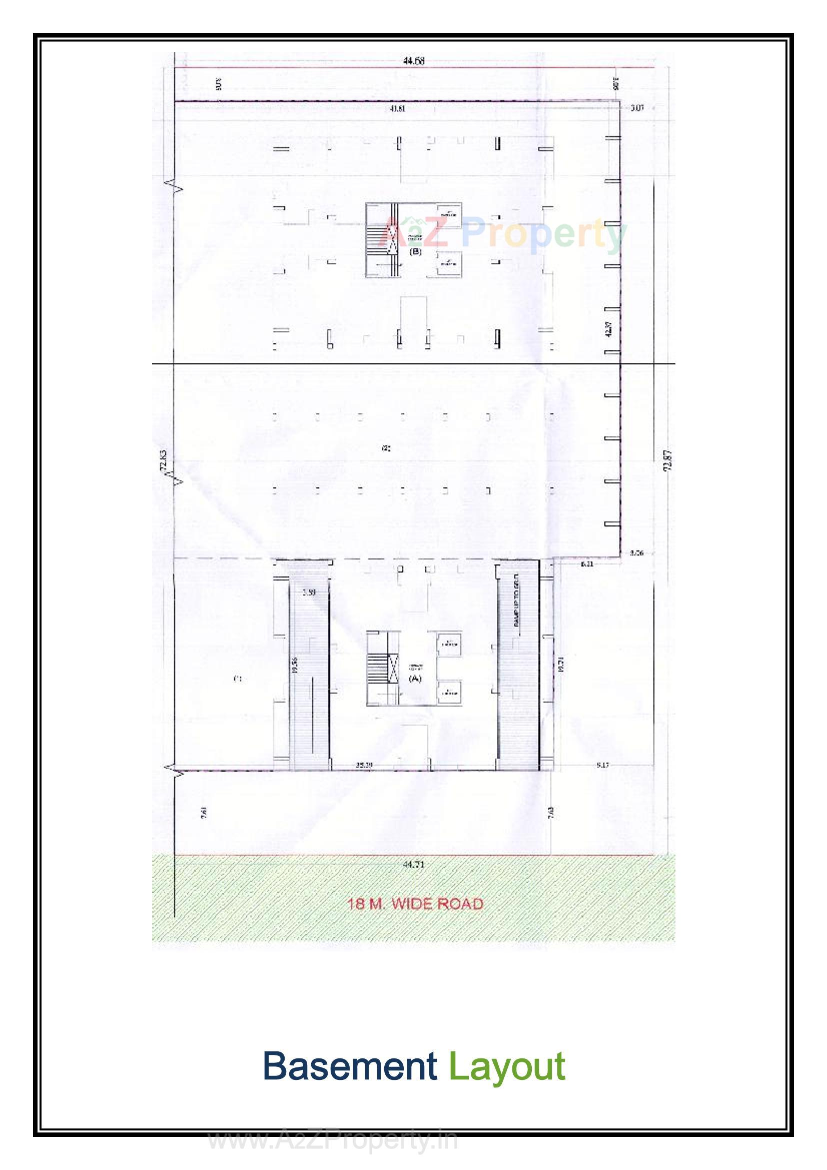 Layout of real estate project Skybell located at Singanpor, Surat, Gujarat