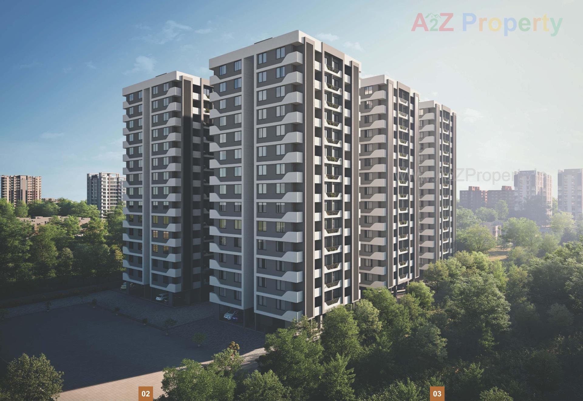 3D Elevation of real estate project Skynand Heights   0 located at Simada, Surat, Gujarat