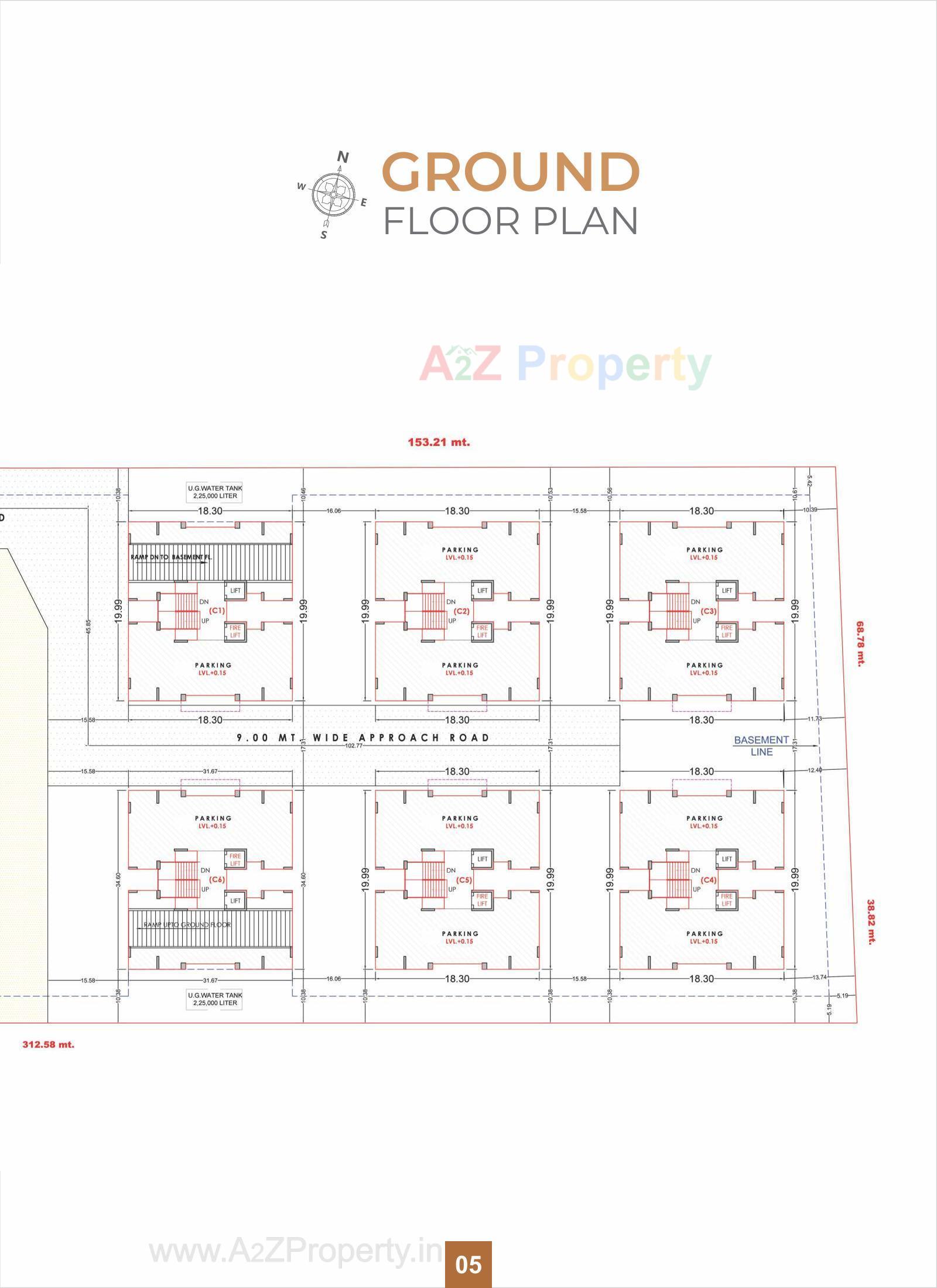 Layout of real estate project Skynand Heights   0 located at Simada, Surat, Gujarat