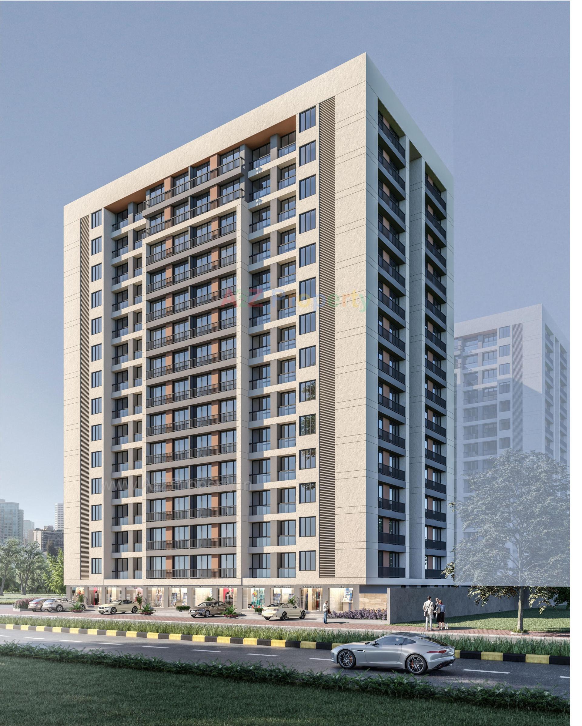 3D Elevation of real estate project Soham Elegance A+b located at Pal, Surat, Gujarat