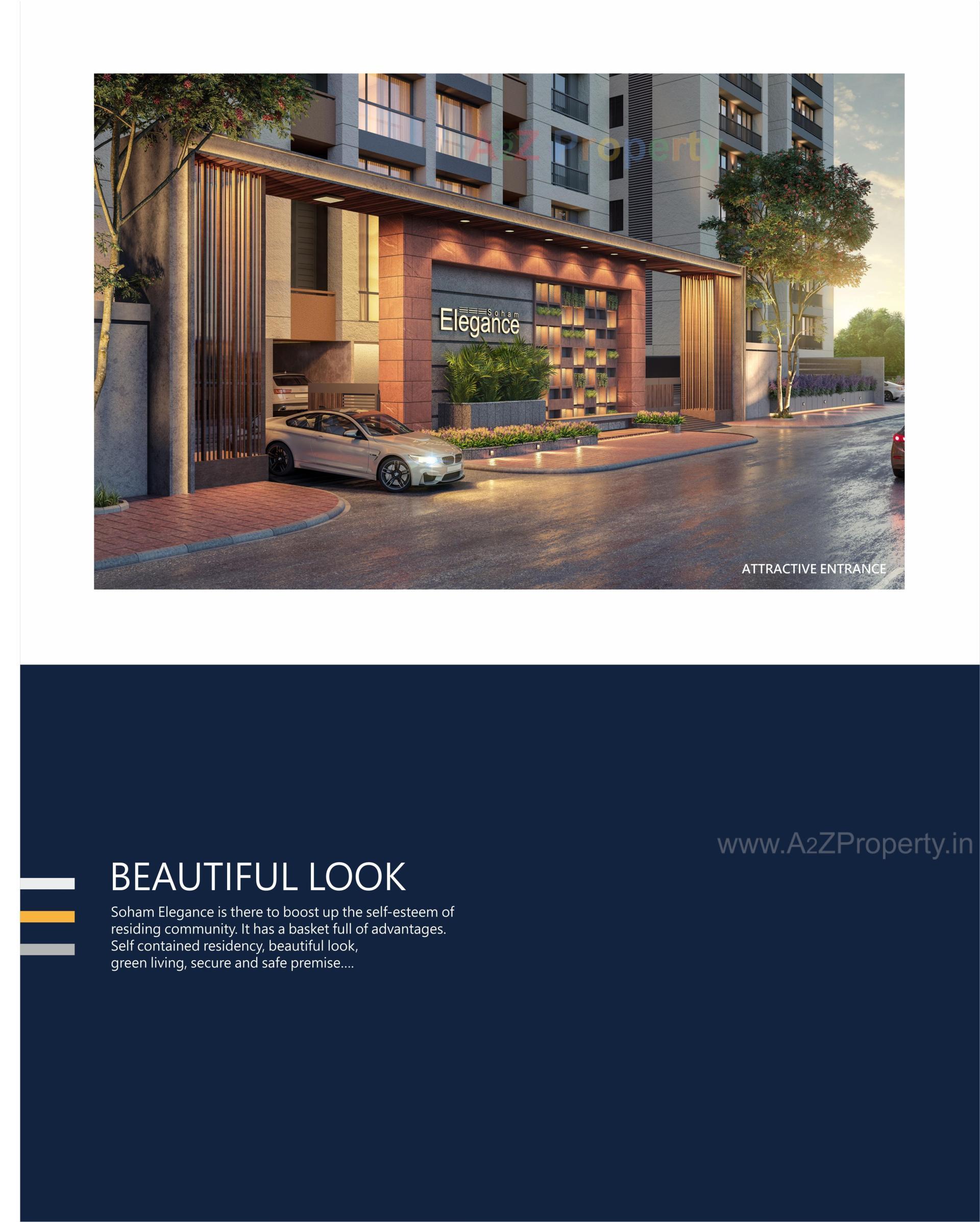 3D Elevation of real estate project Soham Elegance A+b located at Pal, Surat, Gujarat