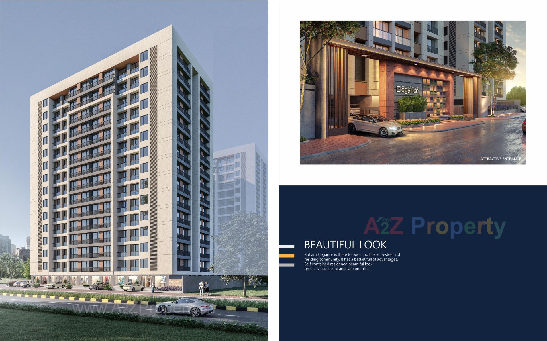 3D Elevation of real estate project Soham Elegance A+b located at Pal, Surat, Gujarat