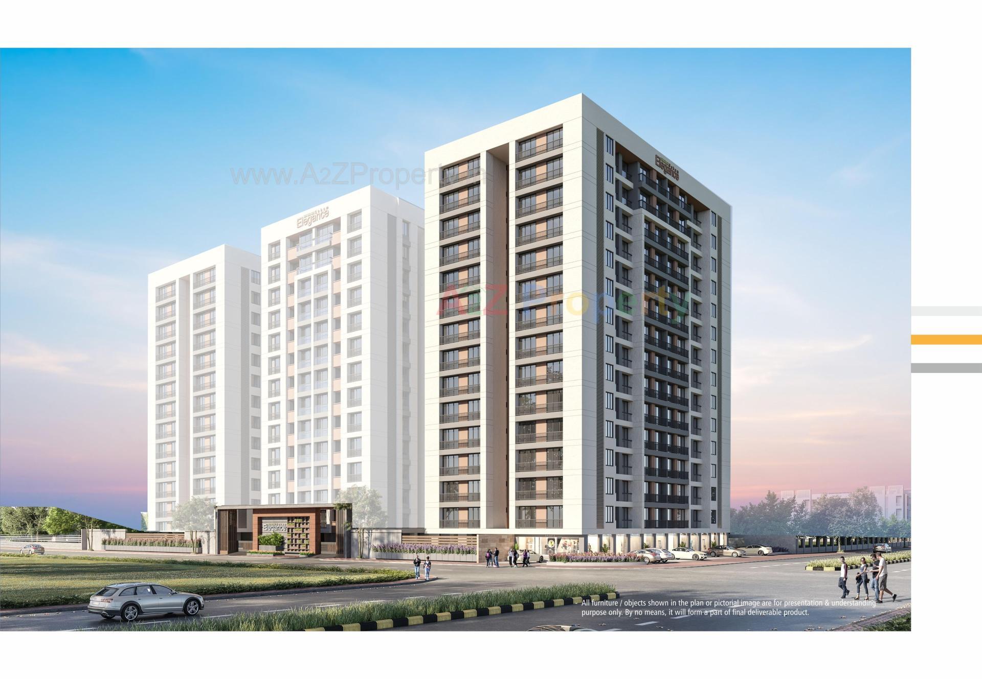 3D Elevation of real estate project Soham Elegance A+b located at Pal, Surat, Gujarat