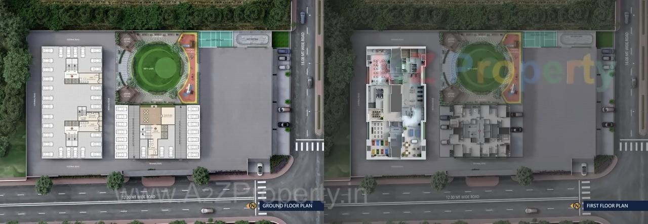 Layout of real estate project Soham Elegance C,d+e located at Pal, Surat, Gujarat