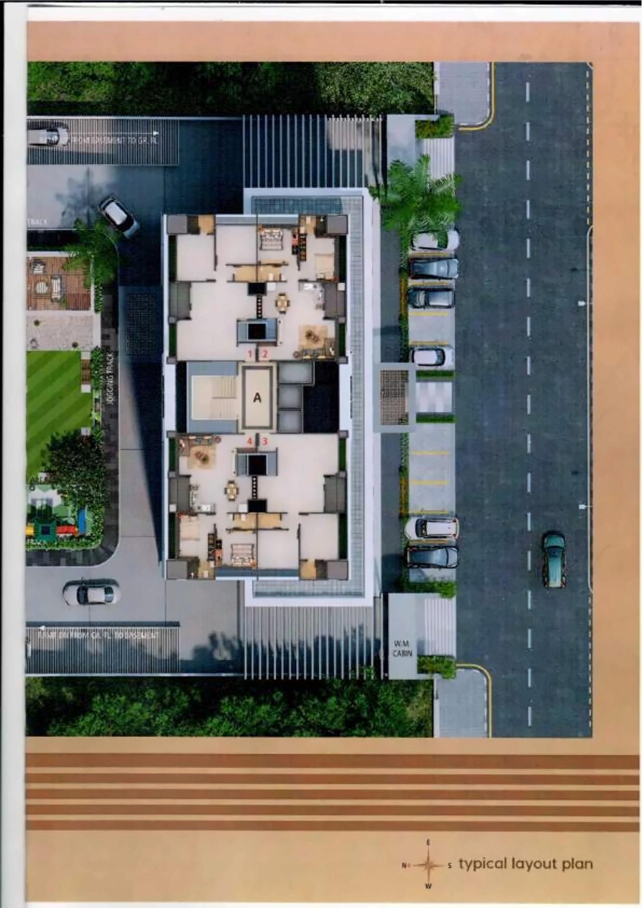 Layout of real estate project Soham Pride located at Pal, Surat, Gujarat