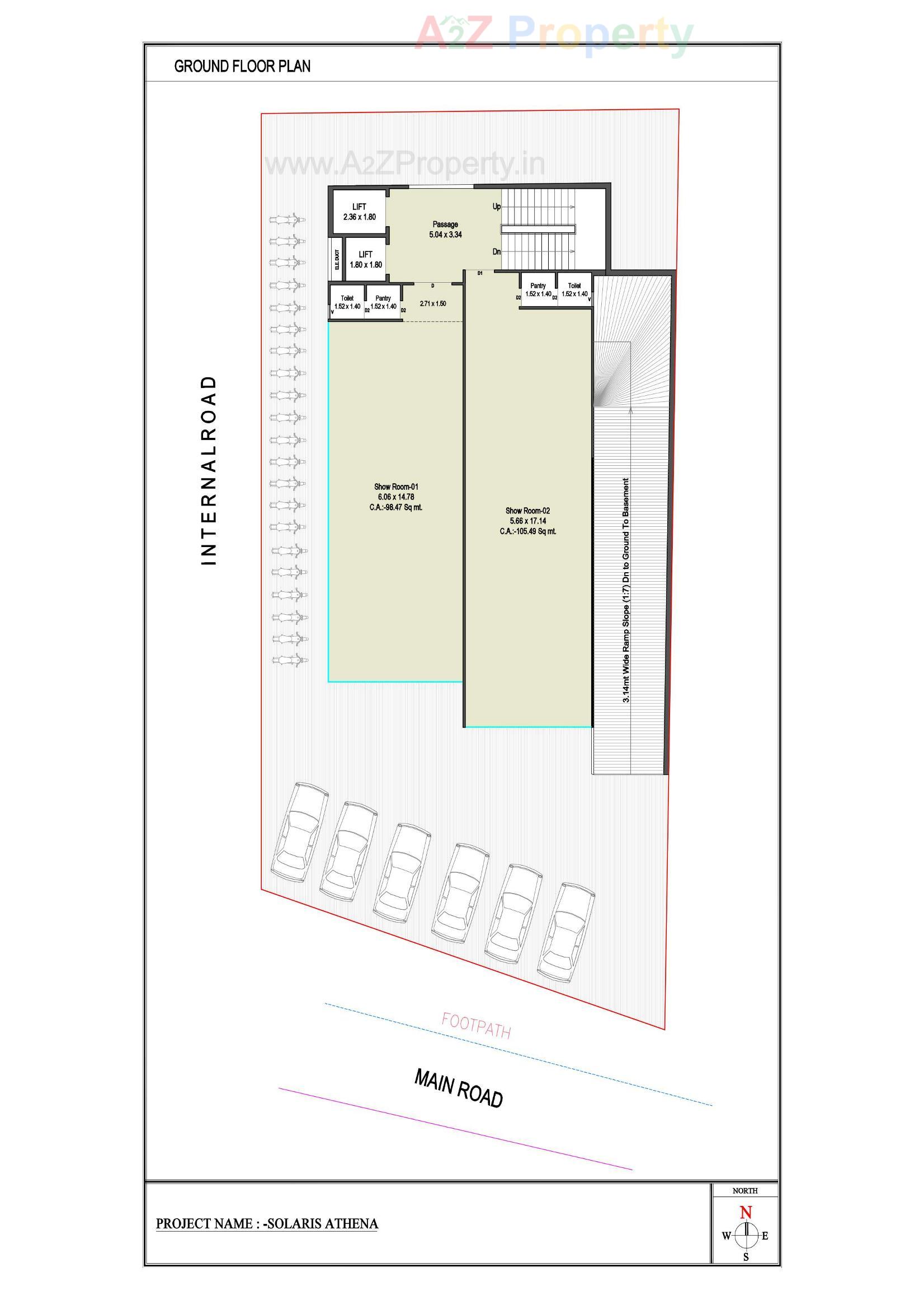 Layout of real estate project Solaris Athena located at Athwa, Surat, Gujarat