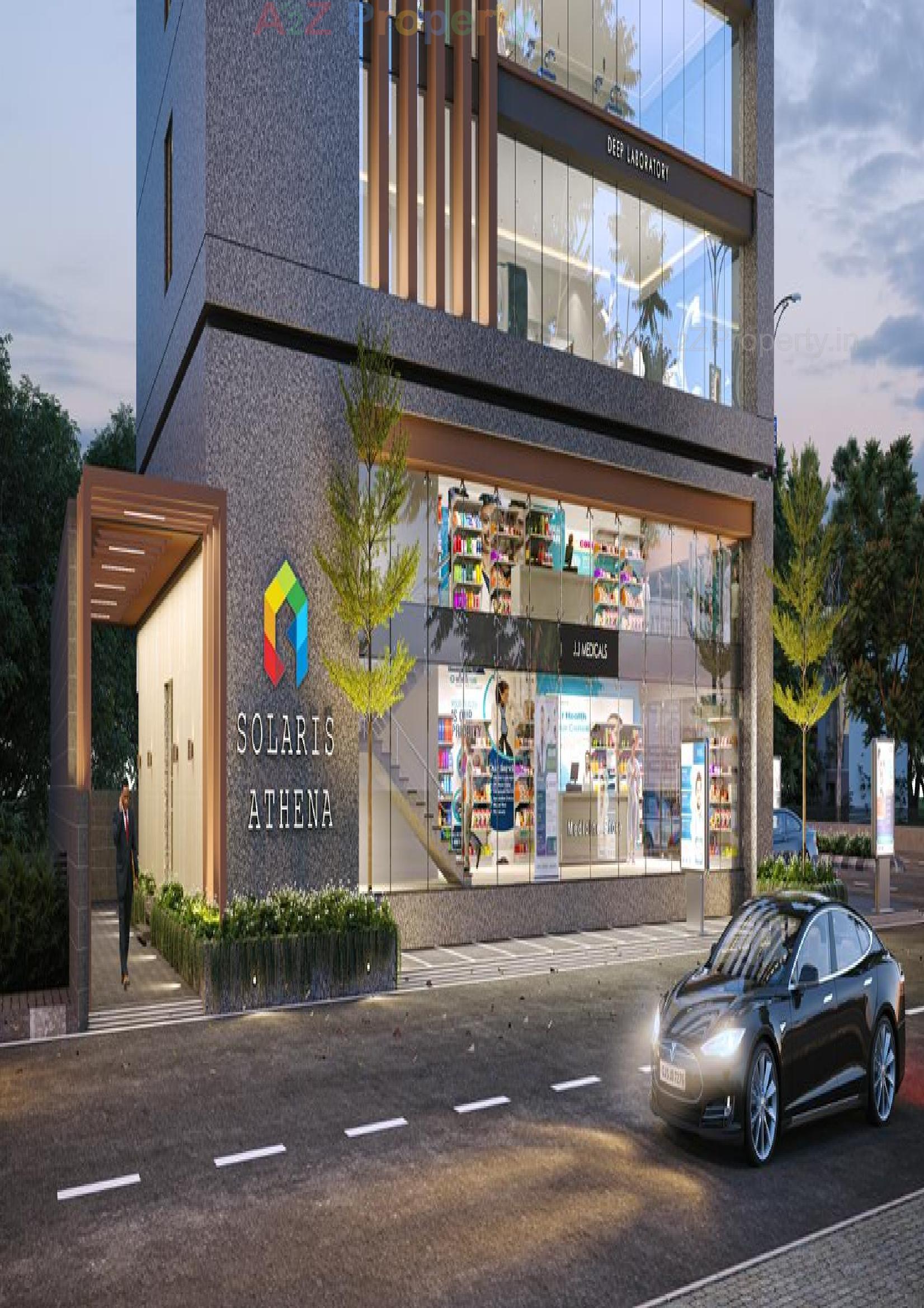 3D Elevation of real estate project Solaris Athena located at Athwa, Surat, Gujarat