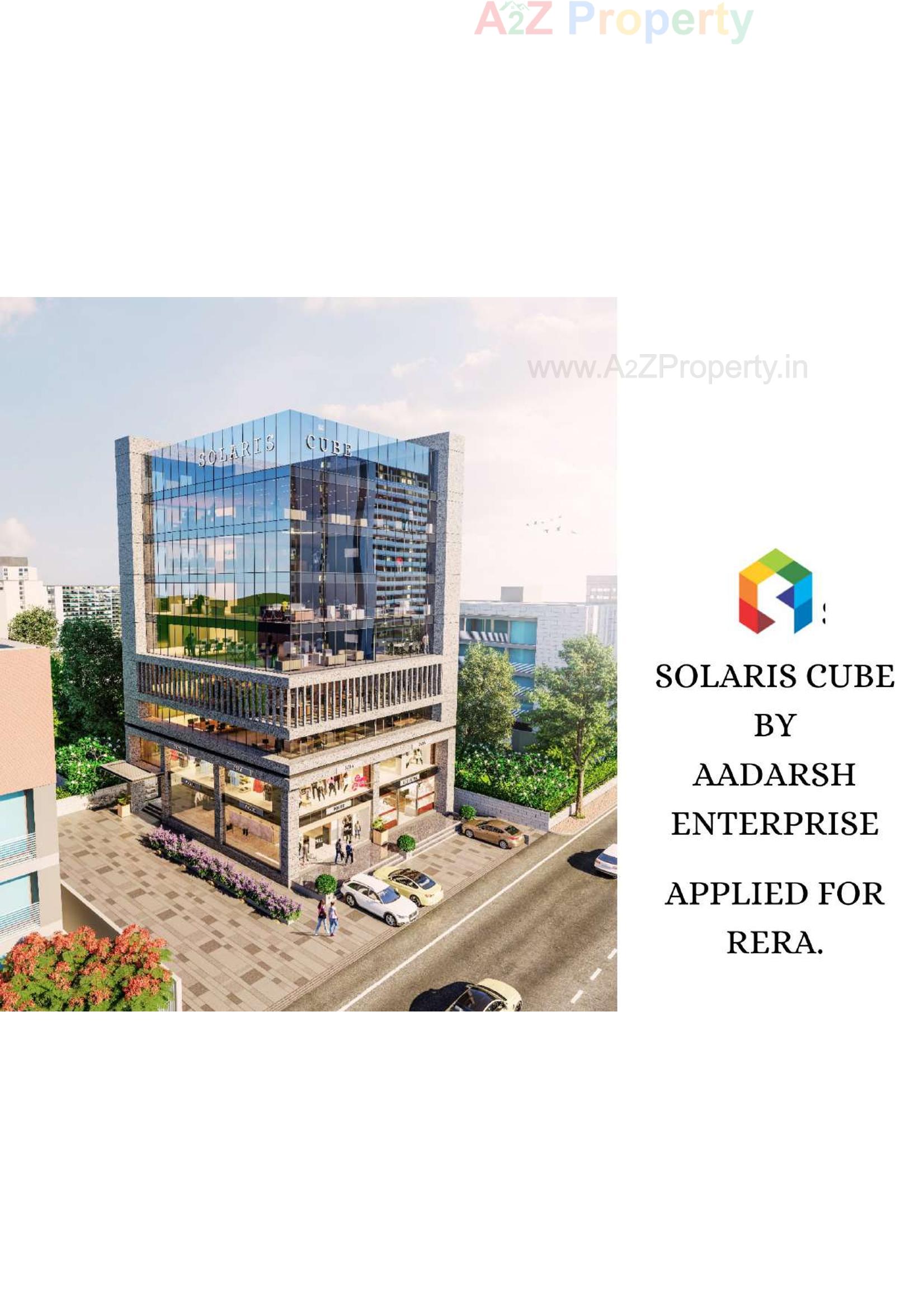 3D Elevation of real estate project Solaris Cube located at Vesu--395007, Surat, Gujarat