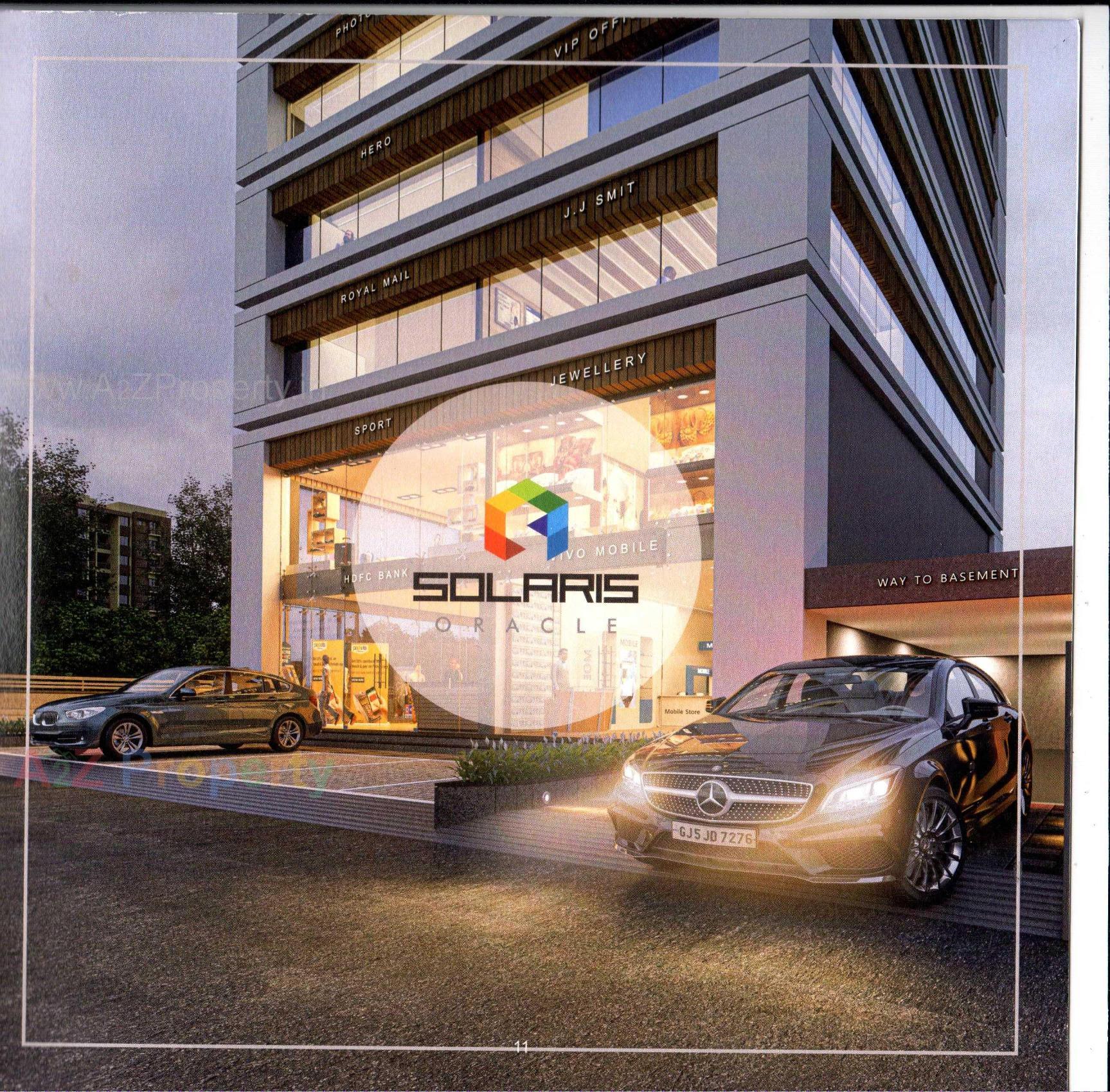 3D Elevation of real estate project Solaris Oracle located at Majura, Surat, Gujarat