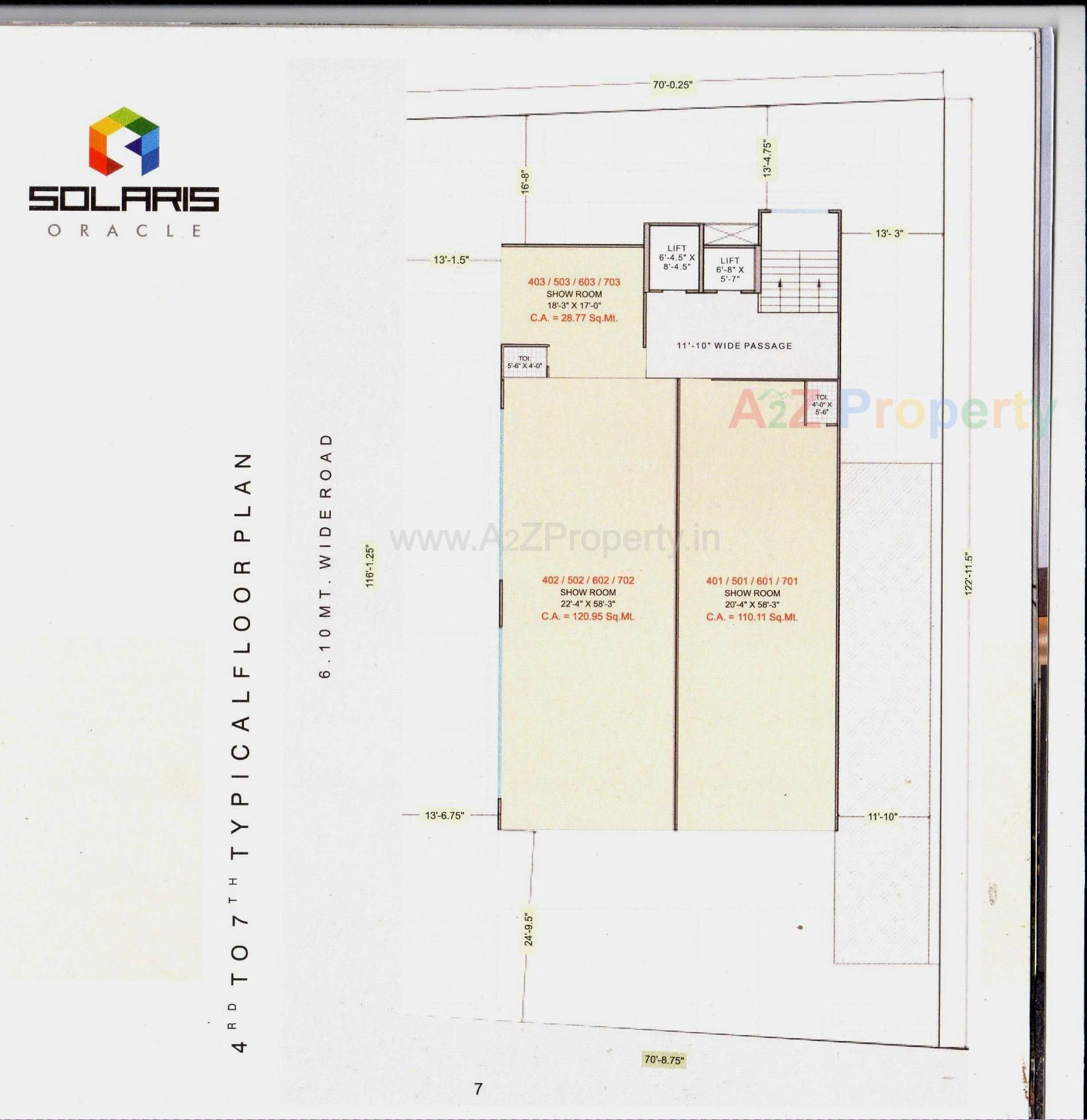 Layout of real estate project Solaris Oracle located at Majura, Surat, Gujarat