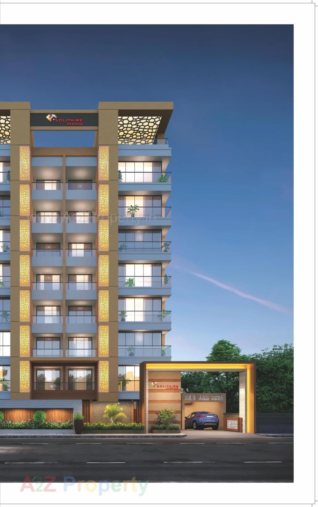 3D Elevation of real estate project Solitaire Avenue located at Vesu, Surat, Gujarat