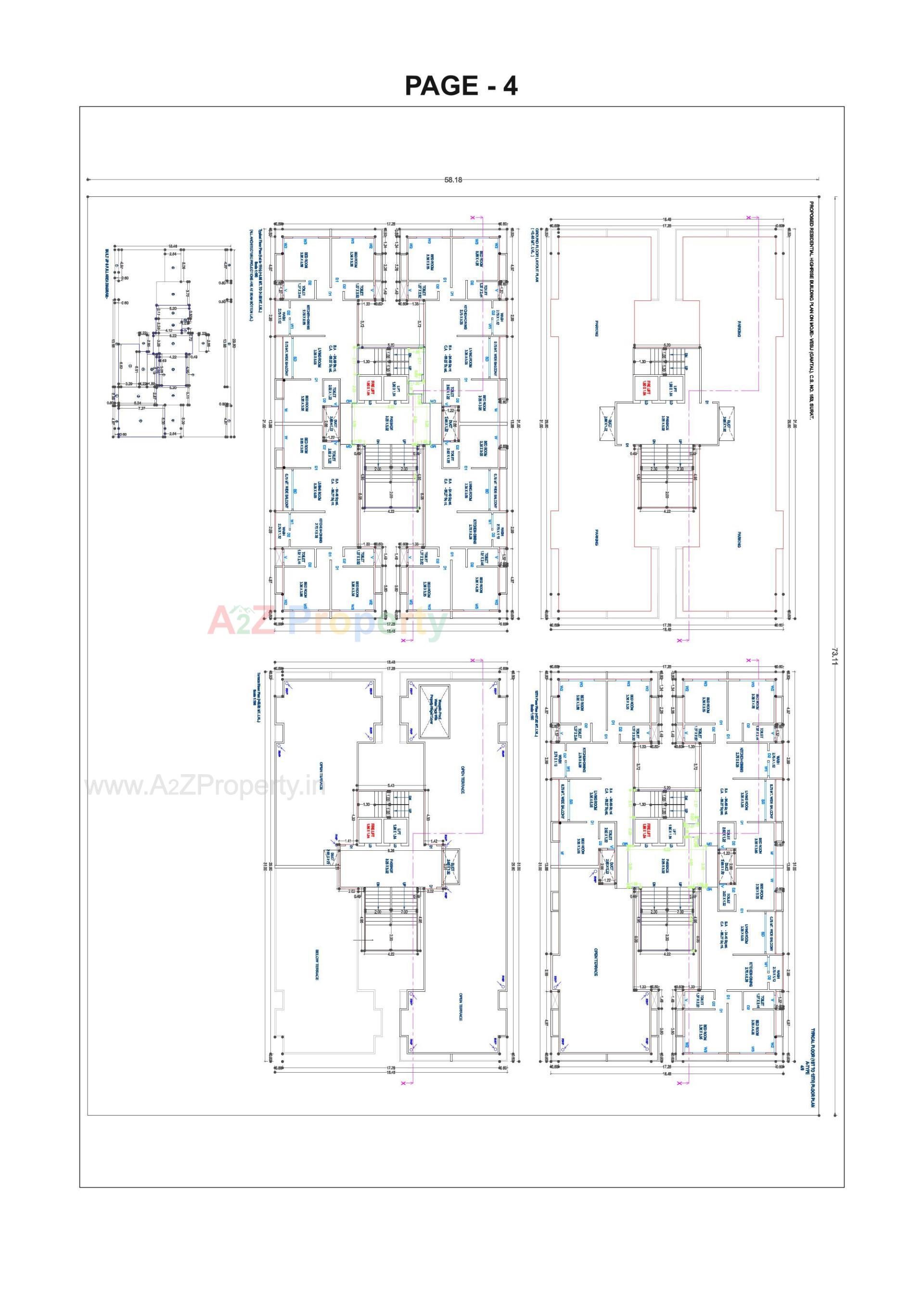 Layout of real estate project Solitaire Spatious located at Vesu, Surat, Gujarat