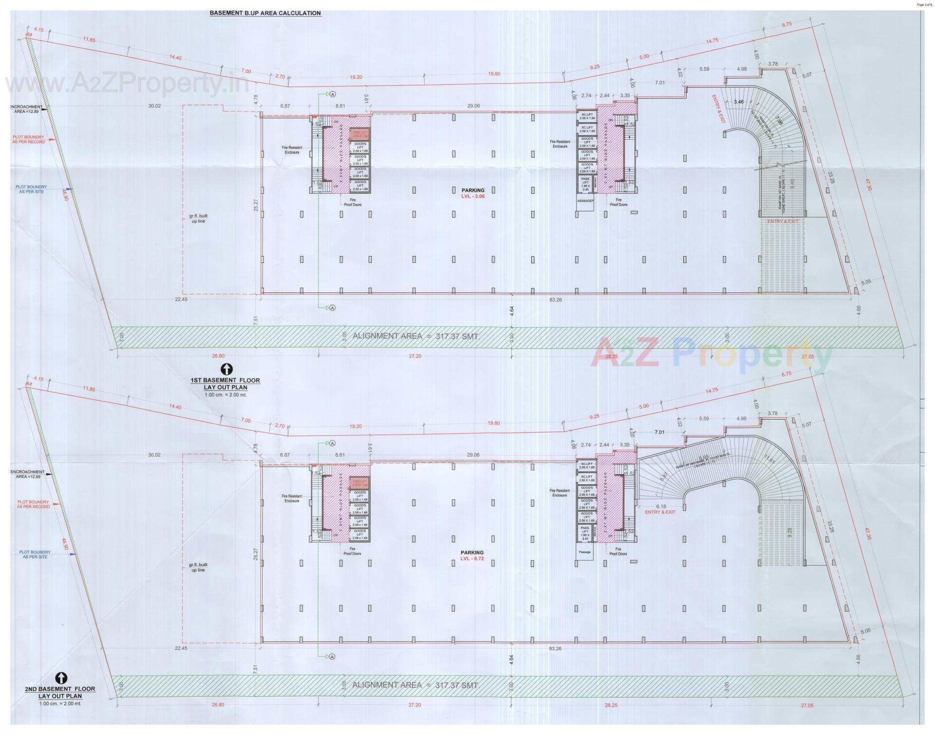 Layout of real estate project Someshwar Textile Market located at Anjana, Surat, Gujarat