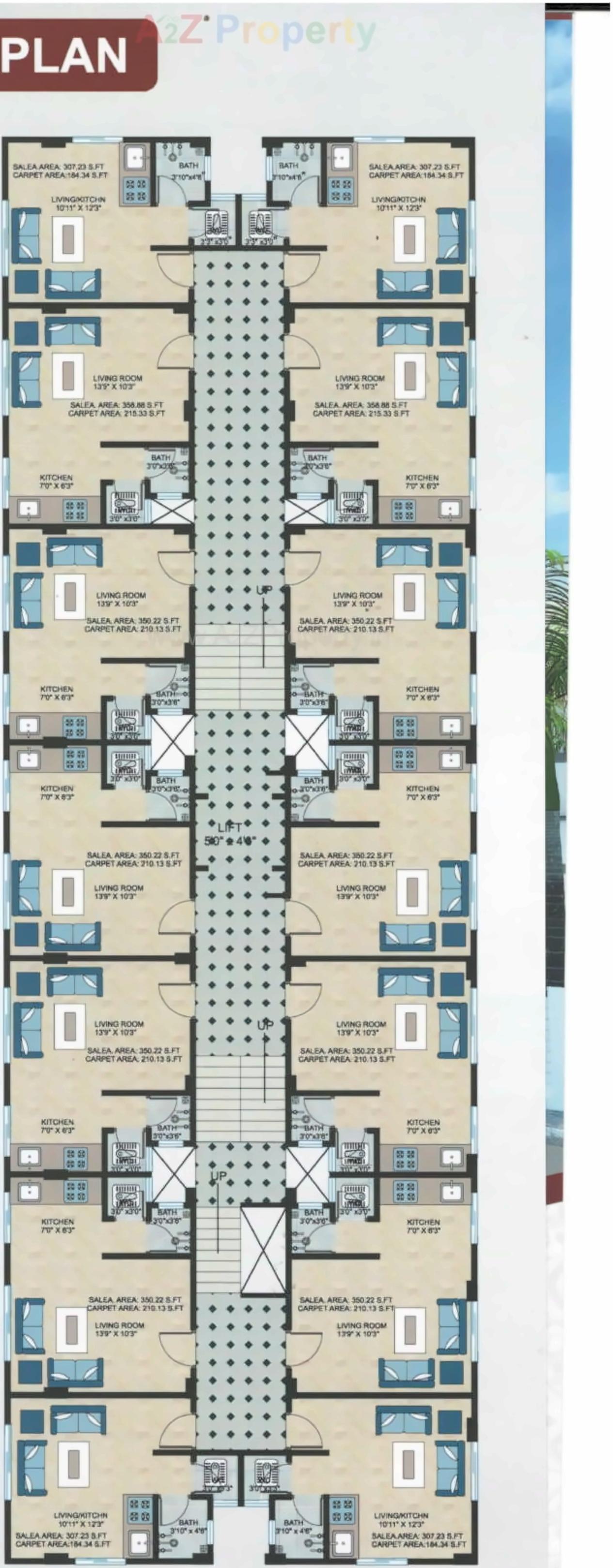 Layout of real estate project Someshwar Residency located at Mora, Surat, Gujarat