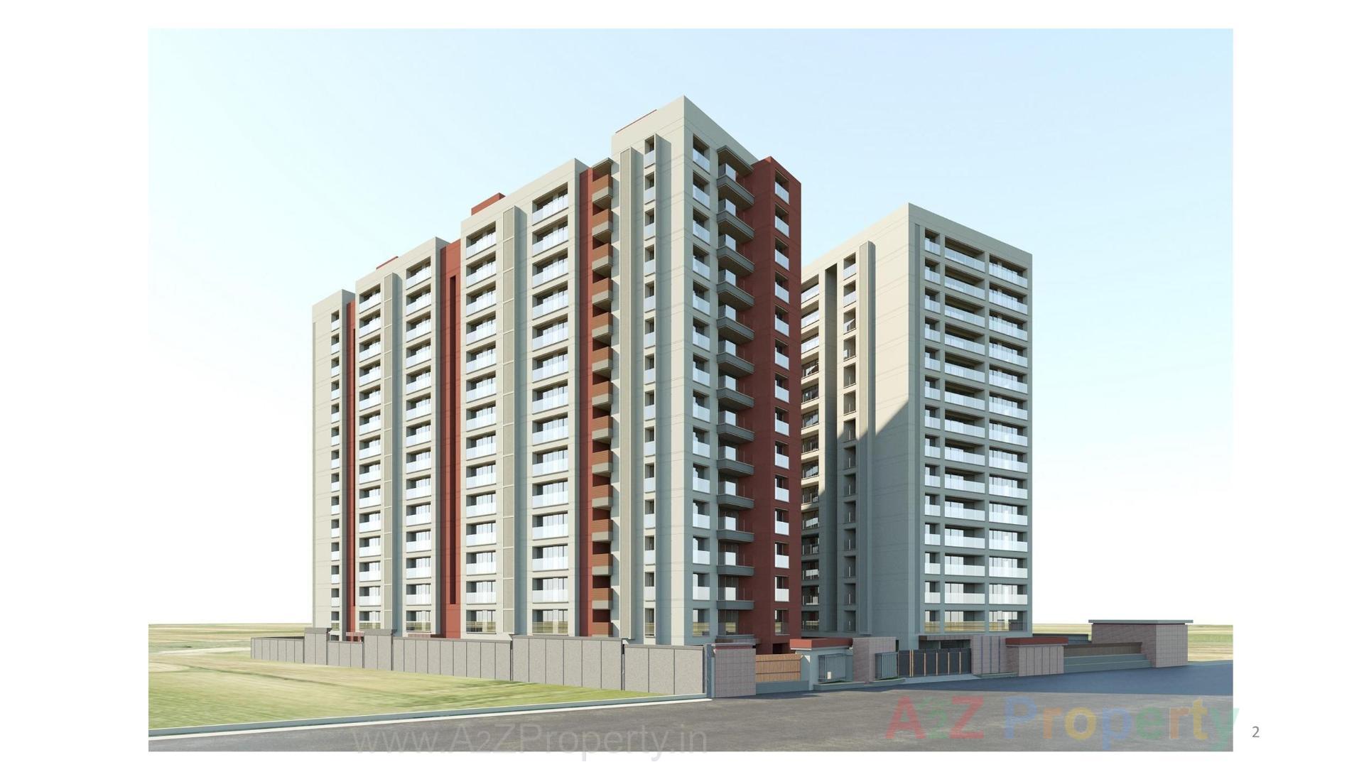 3D Elevation of real estate project Spinoza Enclave located at Althan, Surat, Gujarat