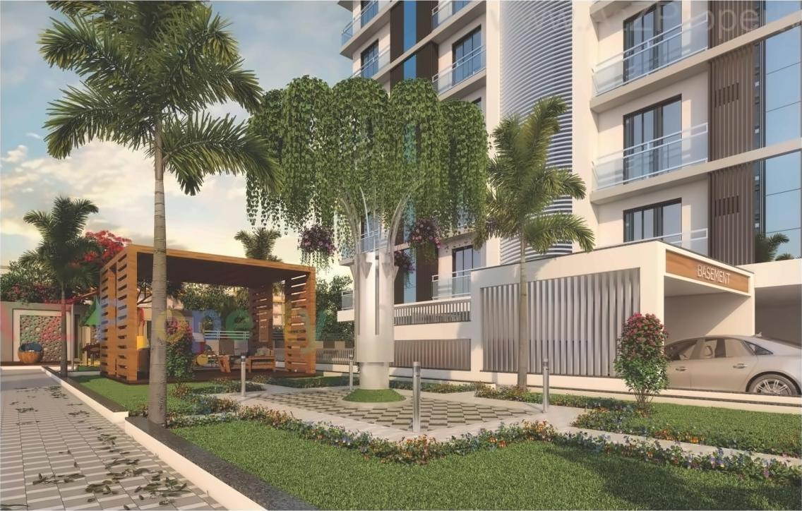 3D Elevation of real estate project Status Heights located at Motavarachha, Surat, Gujarat
