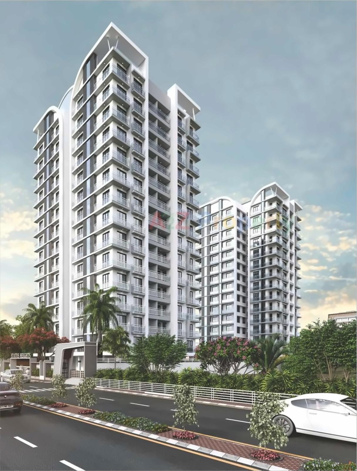 3D Elevation of real estate project Status Heights located at Motavarachha, Surat, Gujarat