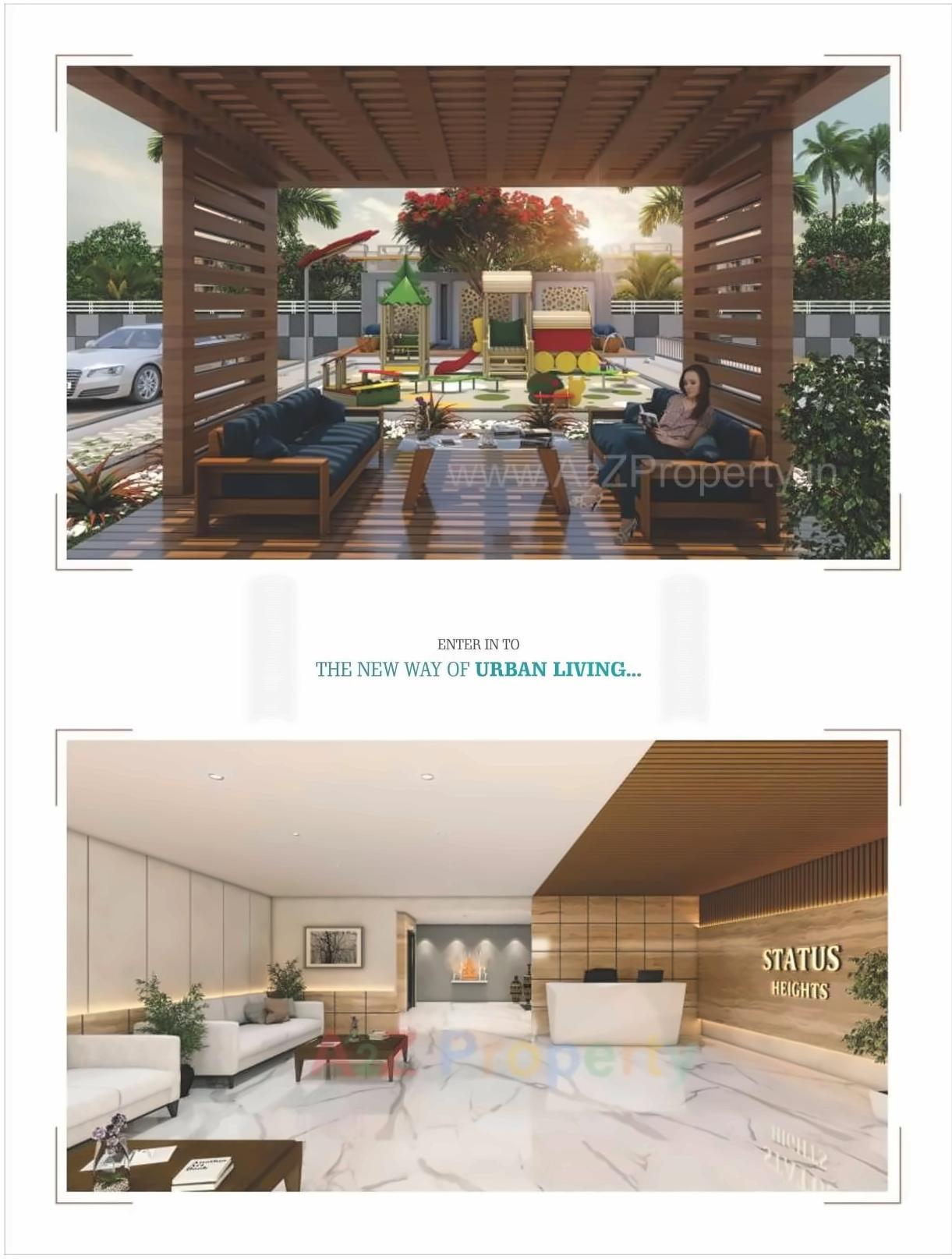 3D Elevation of real estate project Status Heights located at Motavarachha, Surat, Gujarat