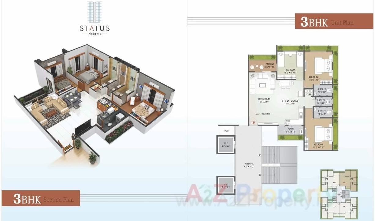 Layout of real estate project Status Heights located at Motavarachha, Surat, Gujarat