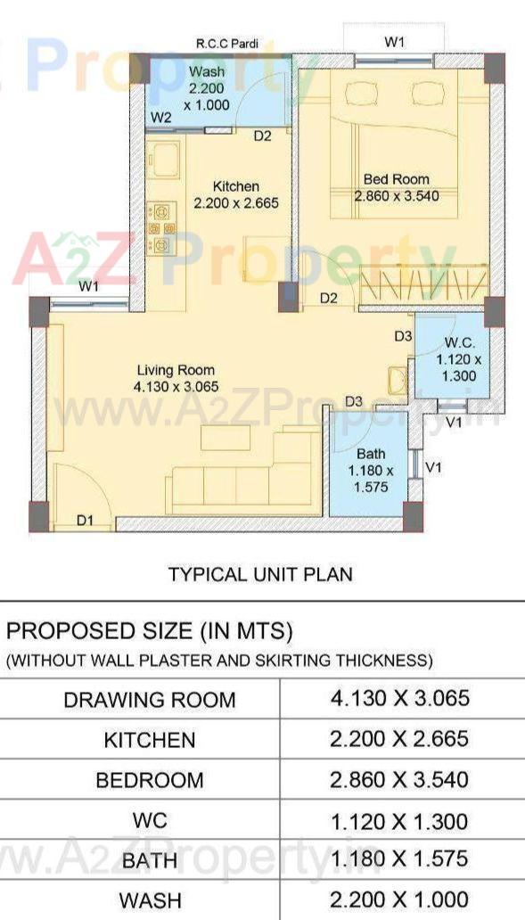Floor Plan of real estate project Suman Smit Ews 44 Tps 43 (bhimrad) Fp 10 located at Bhimrad, Surat, Gujarat