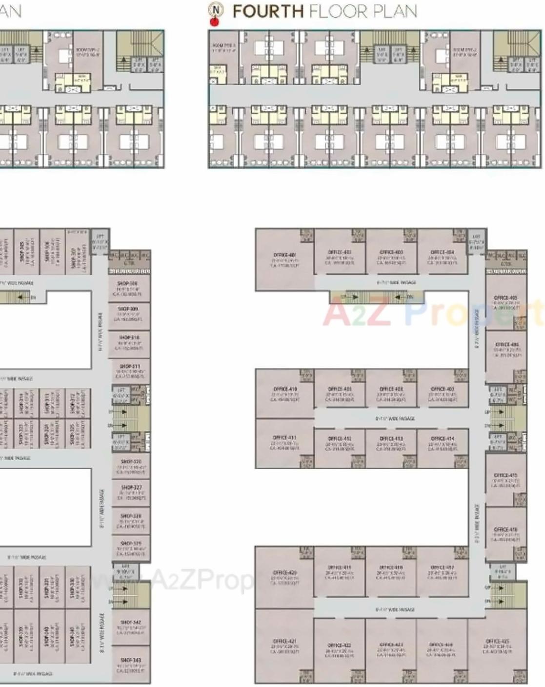 Layout of real estate project Sumerru Business Corner located at Pal, Surat, Gujarat