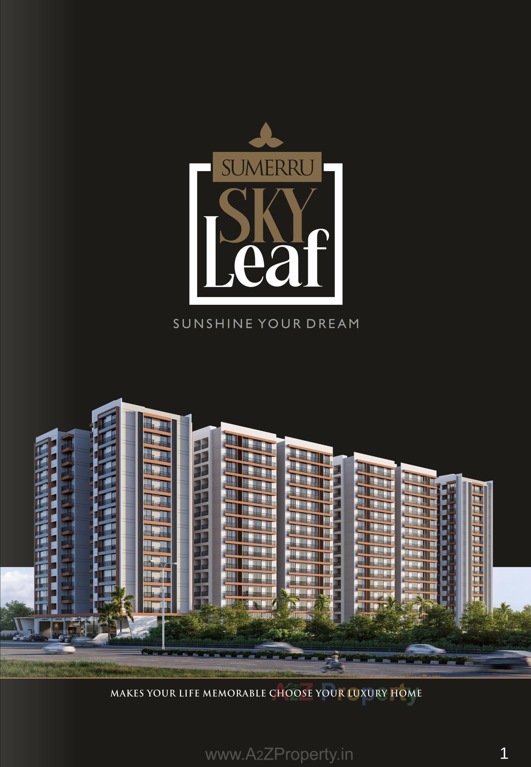 3D Elevation of real estate project Sumerru Sky Leaf located at Bhesan, Surat, Gujarat