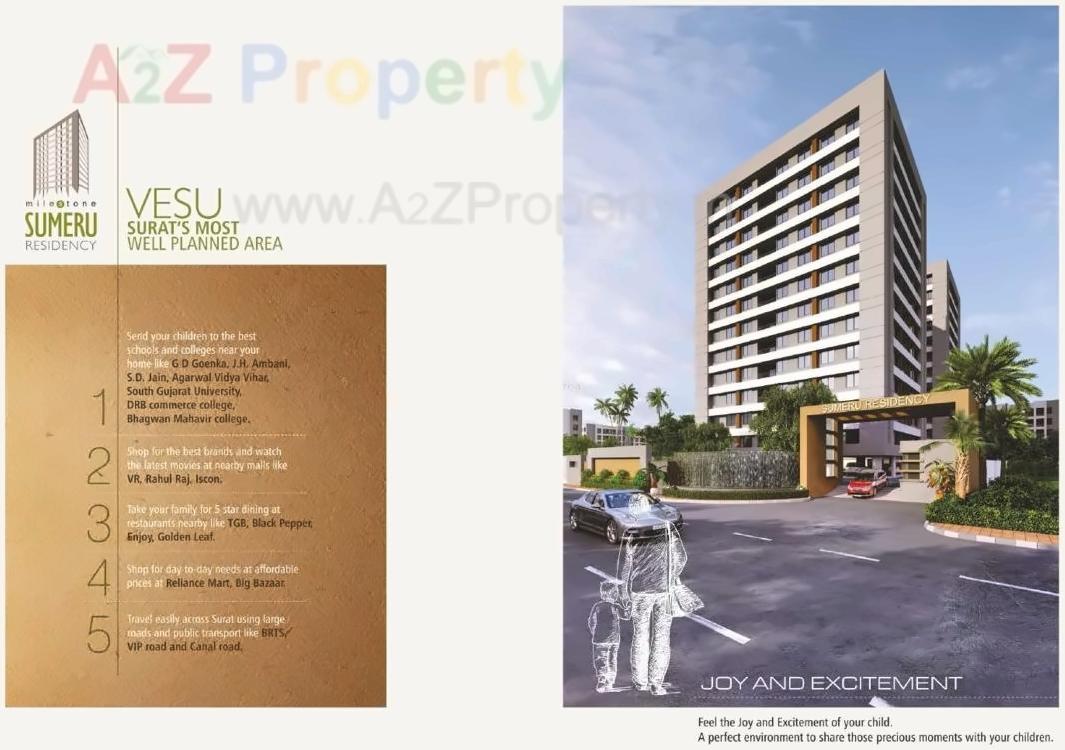  of real estate project Sumeru Residency located at Vesu, Surat, Gujarat