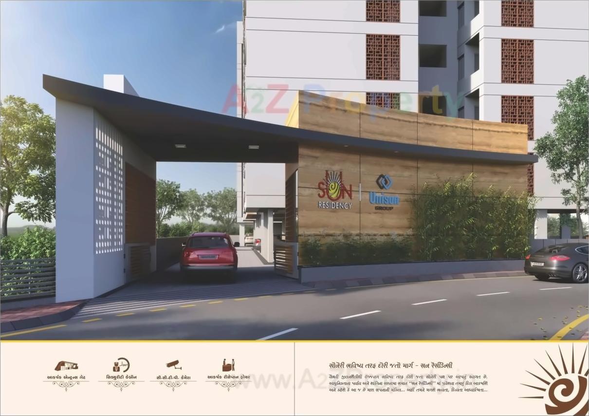 3D Elevation of real estate project Sun Residency located at Puna, Surat, Gujarat