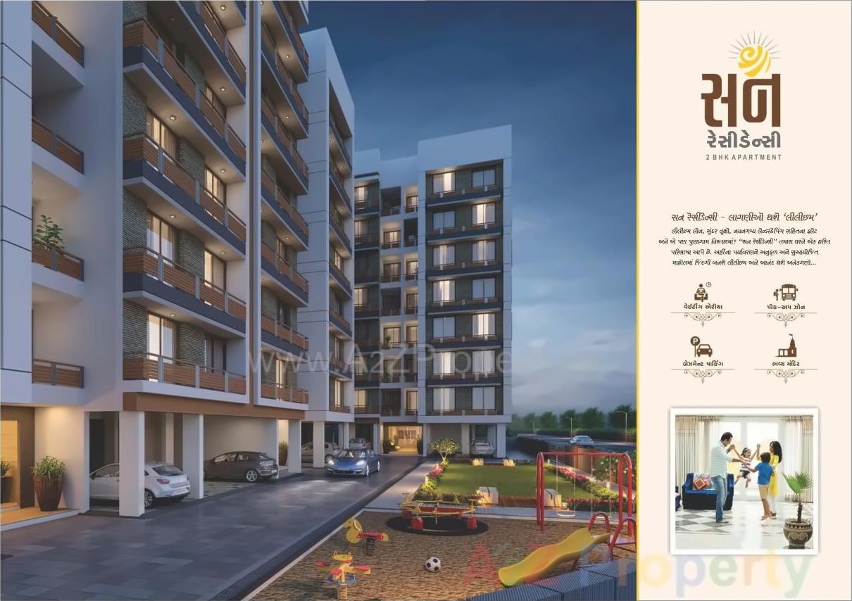 3D Elevation of real estate project Sun Residency located at Puna, Surat, Gujarat