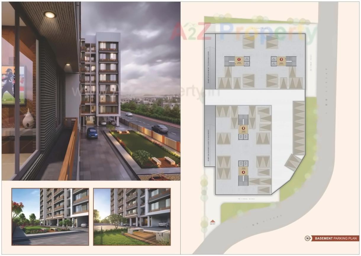 3D Elevation of real estate project Sun Residency located at Puna, Surat, Gujarat