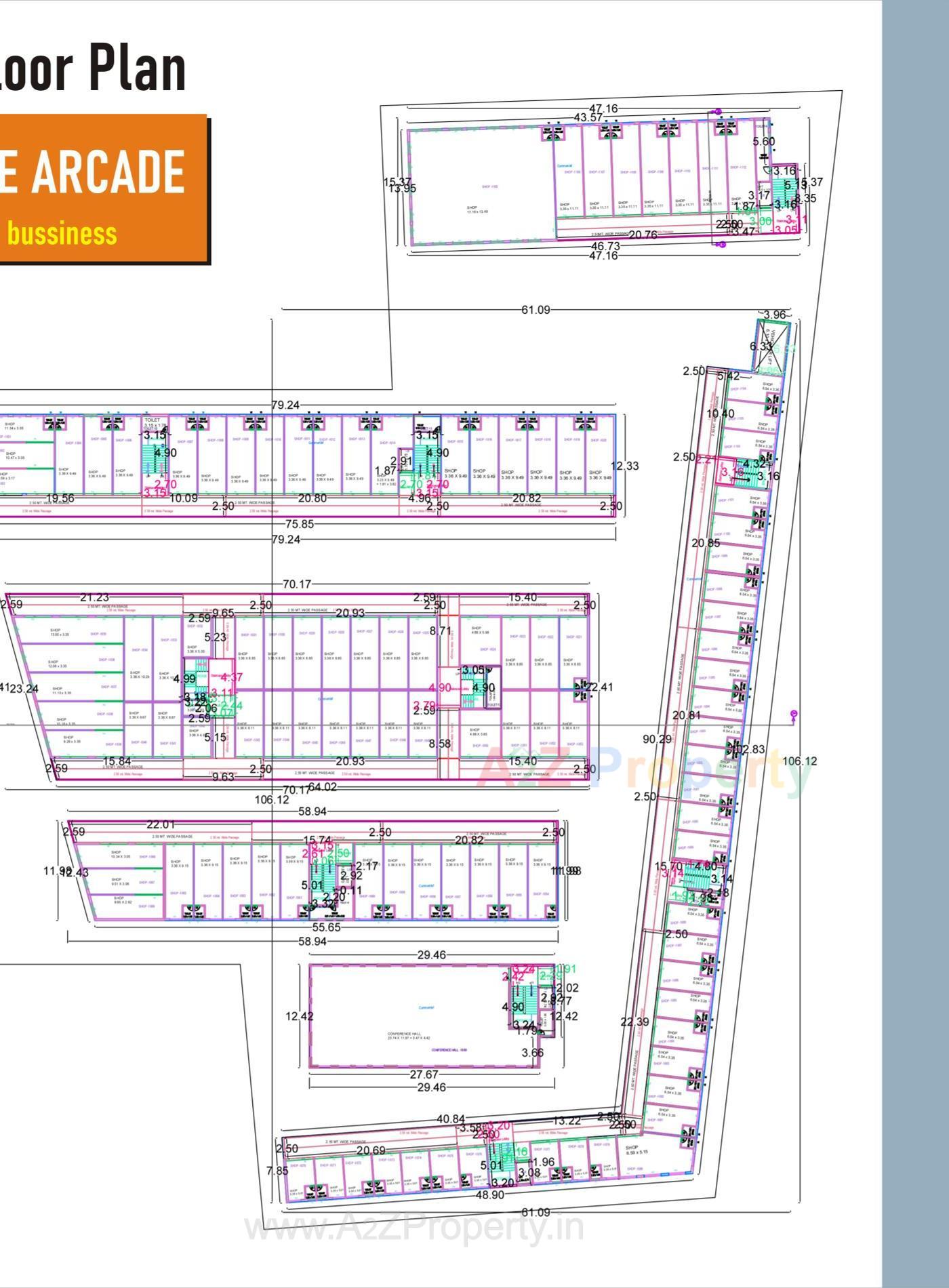 Layout of real estate project Sun Shine Arcade located at Mandvi, Surat, Gujarat