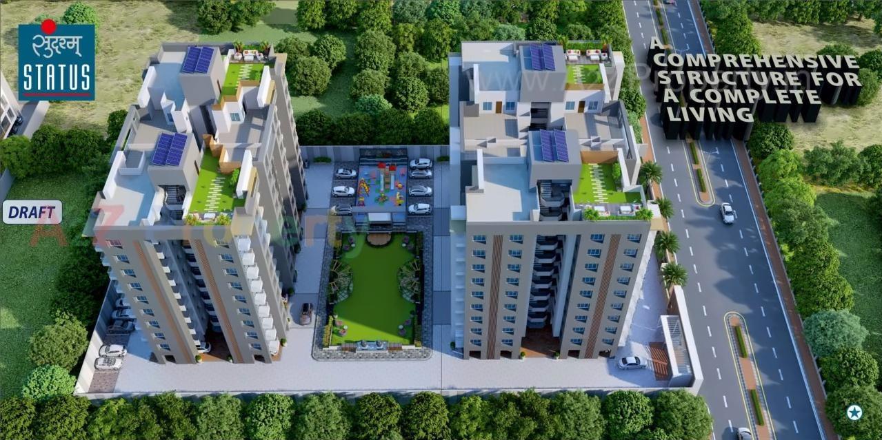 3D Elevation of real estate project Sundaram Status located at Surat, Surat, Gujarat