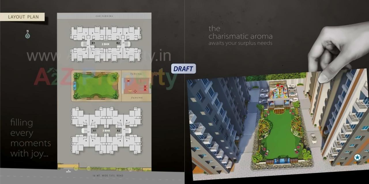 Layout of real estate project Sundaram Status located at Surat, Surat, Gujarat