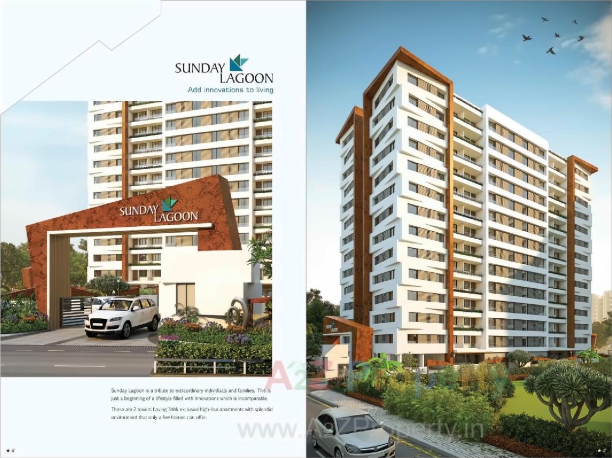 3D Elevation of real estate project Sunday Lagoon located at Devadh, Surat, Gujarat