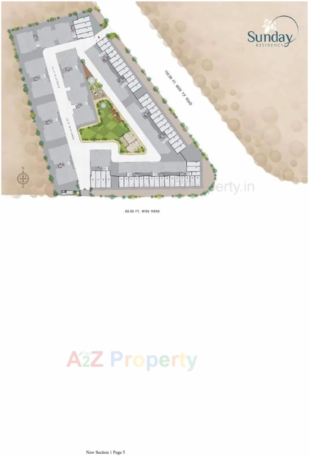 Layout of real estate project Sunday Residency located at Surat, Surat, Gujarat