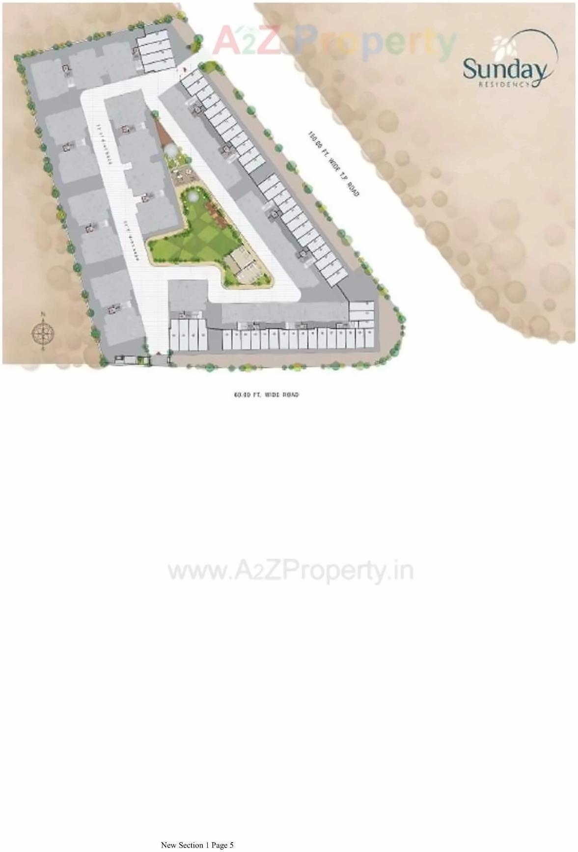 Layout of real estate project Sunday Residency located at Kosad, Surat, Gujarat
